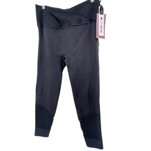 Shefit 2Luxe Black 7/8 Crossover Compression Mesh Leggings Womens Size 2Luxe